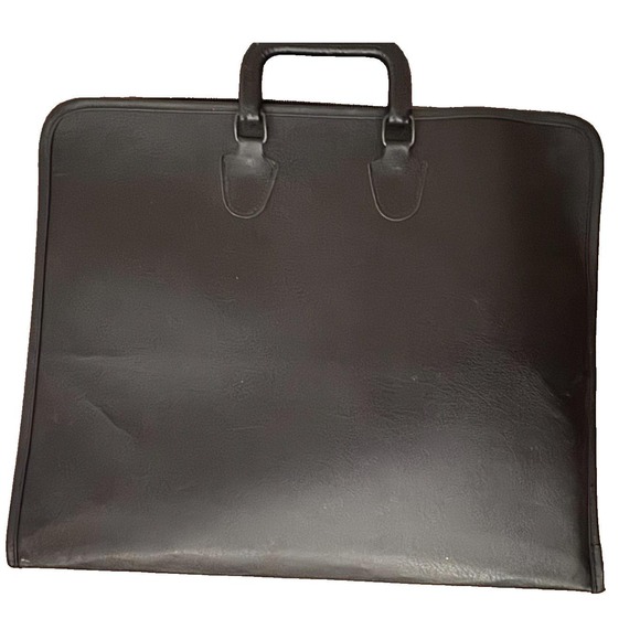 Bondstar Other - Bondstar Leather Art‎ Portfolio Briefcase Made in USA Zippered Spiral Sleeve